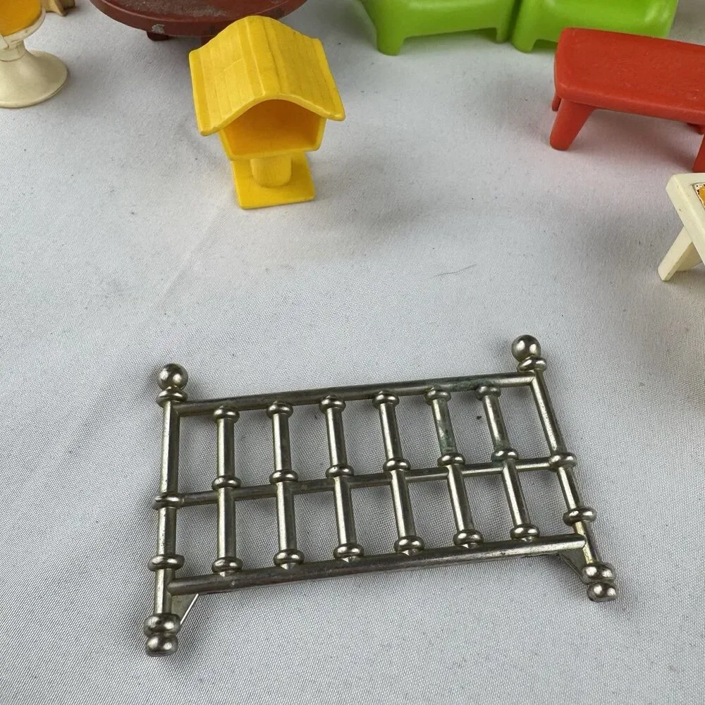 Fisher Price Vintage FP Lot w Secretary Rollaway Desk & Chair Dressers Table